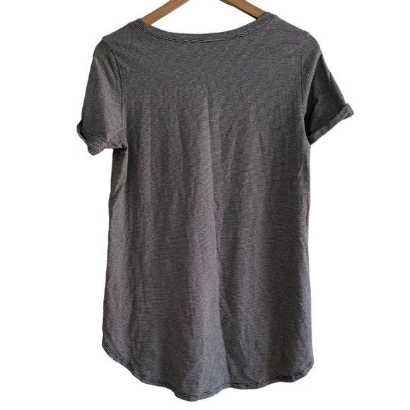 Soft Surroundings - Iris striped Navy and white soft tee size: S - Picture 5 of 5